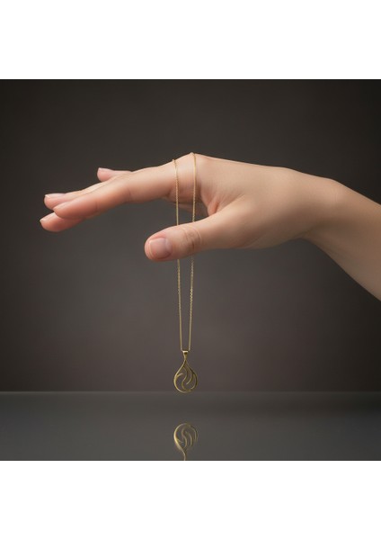 8 Ayar Altın Kolye Ucu Ateş Alevi GM1735 0.5 gr fiyatları