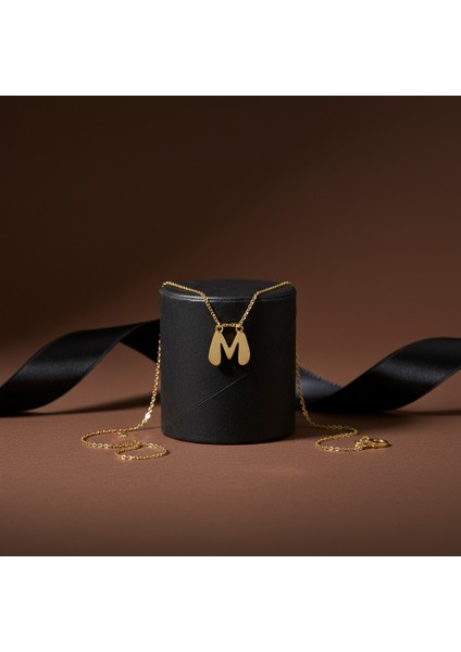 8 Ayar Altın Kolye Ucu Harf M GM2992 1 gr modelleri