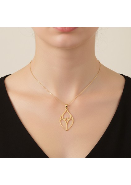 8 Ayar Altın Kolye Ucu Güzel Tasarımlar GM3194 1 gr