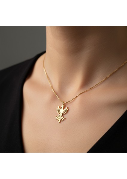 8 Ayar Altın Kolye Ucu Anka Kuşu GM1430 1 gr