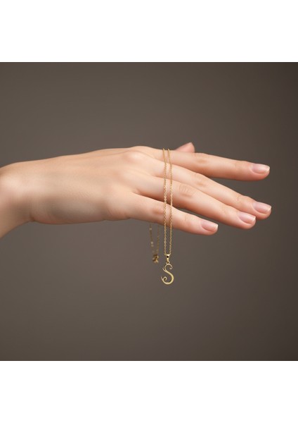 14 ayar altın kolye "S"harfi GM656 1 gr fiyatları