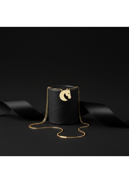 14 Ayar Altın Kolye Ucu at GM65 1 gr modelleri