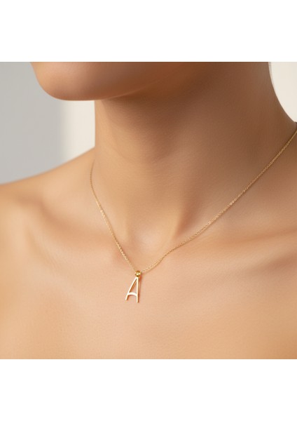 Tabitela 8 Ayar Altın Kolye Ucu "a"harfi GM141 1 gr