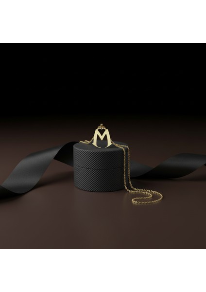 8 Ayar Altın Kolye Ucu Harf M GM3005 1 gr modelleri