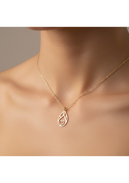 Tabitela 8 Ayar Altın Kolye Ucu Kalp GM1027 0.5 gr