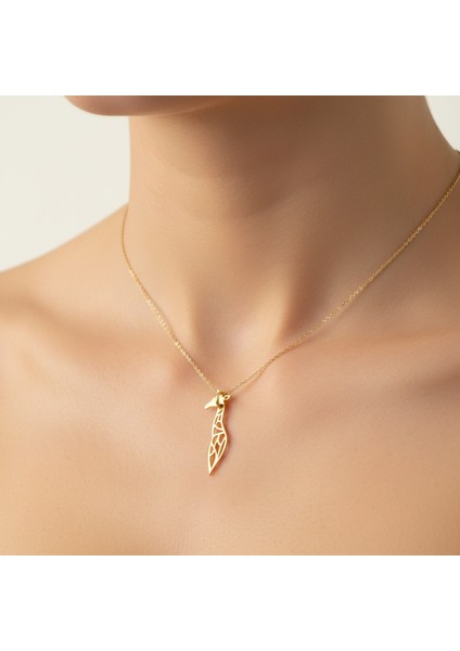 14 ayar altın kolye zürafa GM309 1 gr