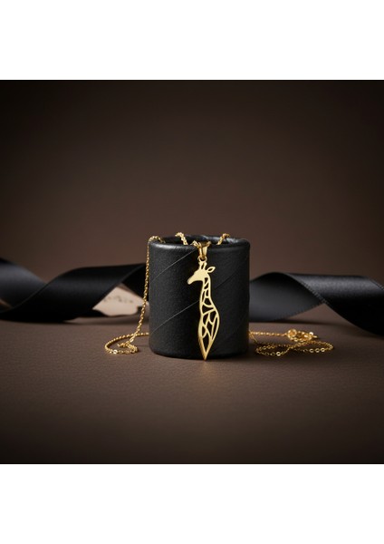 14 ayar altın kolye zürafa GM309 1 gr modelleri