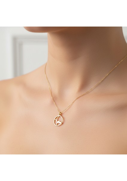 14 ayar altın kolye bulut GM533 1 gr