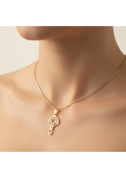 8 Ayar Altın Kolye Ucu Güzel Tasarımlar GM3190 1 gr