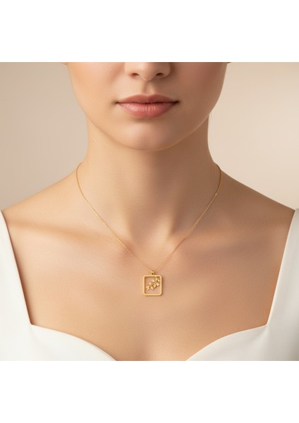 Tabitela 8 Ayar Altın Kolye Ucu Yaprak GM1191 0.5 gr