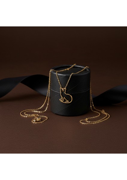 14 Ayar Altın Kolye Ucu kedi GM588 1 gr modelleri