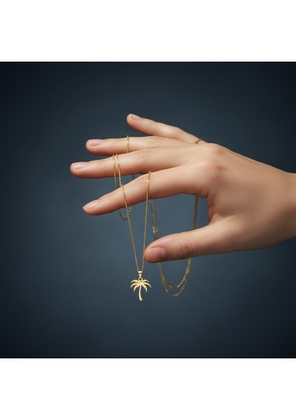 14 Ayar Altın Kolye Ucu hurma ağacı GM155 1 gr fiyatları