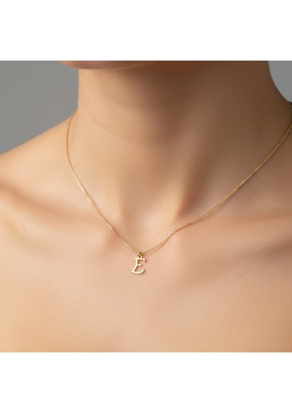 8 Ayar Altın Kolye Ucu Harf E GM2892 1 gr