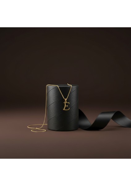 8 Ayar Altın Kolye Ucu Harf E GM2892 1 gr modelleri