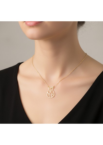 14 ayar altın kolye ayı GM39 1 gr