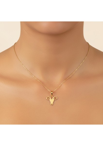 8 Ayar Altın Kolye Ucu Keçi GM2352 1 gr