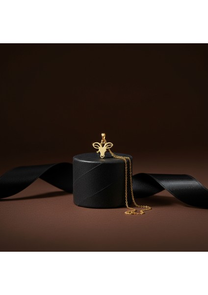 8 Ayar Altın Kolye Ucu Keçi GM2352 1 gr modelleri