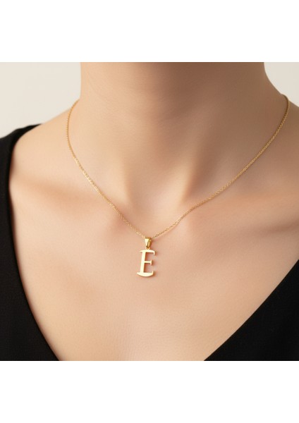 14 Ayar Altın Kolye Ucu Harf E GM2887 0.5 gr