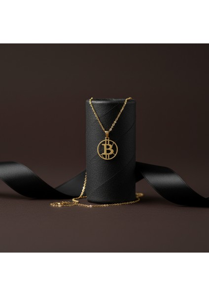 14 Ayar Altın Kolye Ucu bitcoin GM190 1 gr modelleri