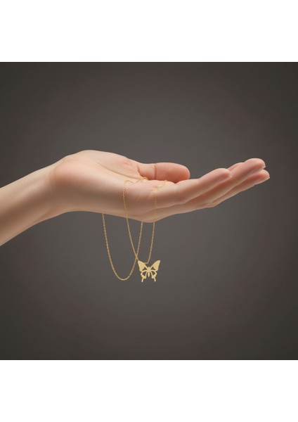 14 Ayar Altın Kolye Ucu kelebek GM87 1 gr fiyatları