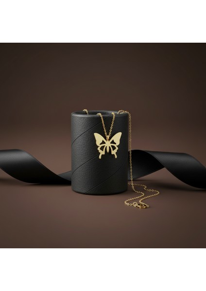 14 Ayar Altın Kolye Ucu kelebek GM87 1 gr modelleri