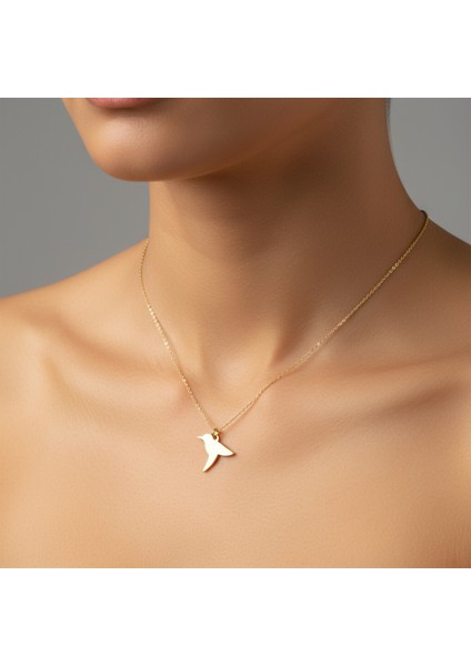 14 Ayar Altın Kolye Ucu kuş GM234 1 gr