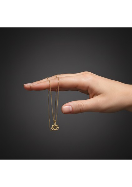 8 Ayar Altın Kolye Ucu Lotus GM1792 0.5 gr fiyatları