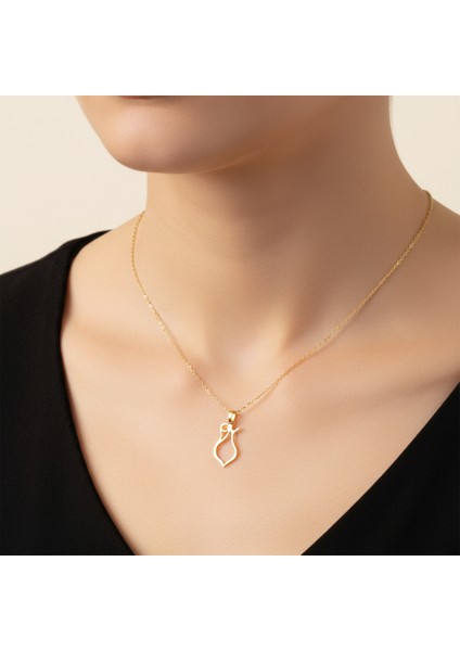 14 Ayar Altın Kolye Ucu Gitar GM973 0.5 gr