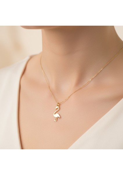 14 Ayar Altın Kolye Ucu flamingo GM278 1 gr