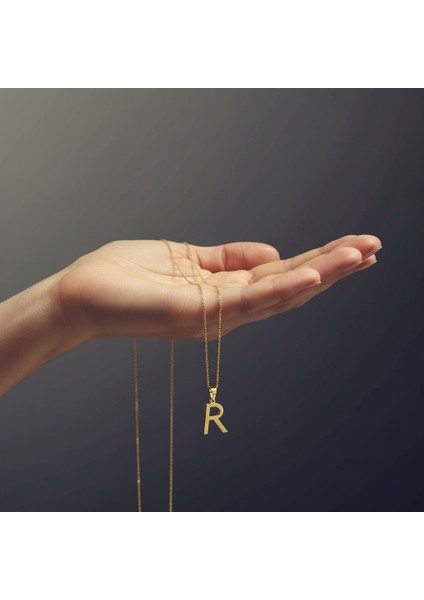 8 Ayar Altın Kolye Ucu Harf R GM3058 1 gr fiyatları