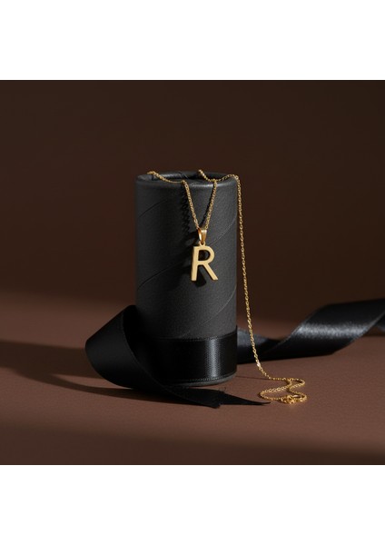 8 Ayar Altın Kolye Ucu Harf R GM3058 1 gr modelleri