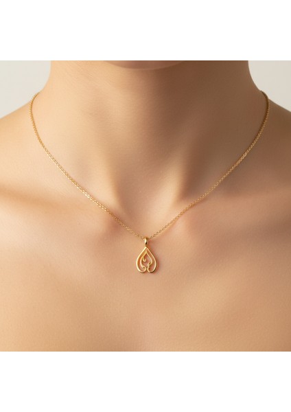 14 Ayar Altın Kolye Ucu Ateş alevi GM443 1 gr