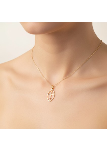 14 Ayar Altın Kolye Ucu yüz GM52 1 gr