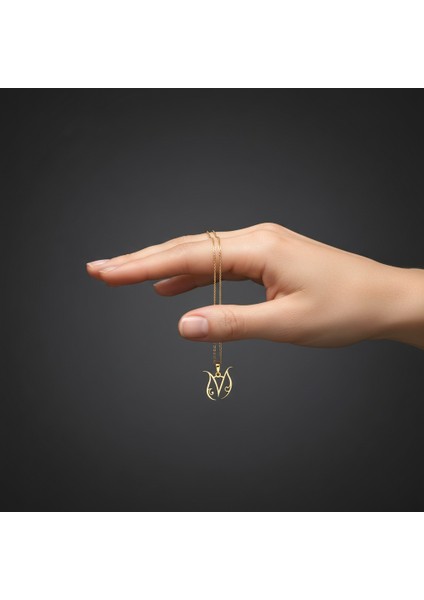 14 Ayar Altın Kolye Ucu "m"harfi GM685 0.5 gr fiyatları