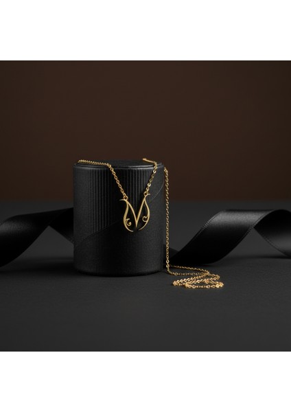 14 Ayar Altın Kolye Ucu "m"harfi GM685 0.5 gr modelleri