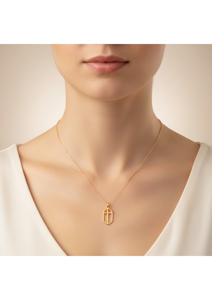 14 Ayar Altın Kolye Ucu kapı GM794 1 gr