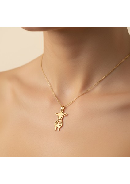 8 Ayar Altın Kolye Ucu Inek GM2303 1 gr