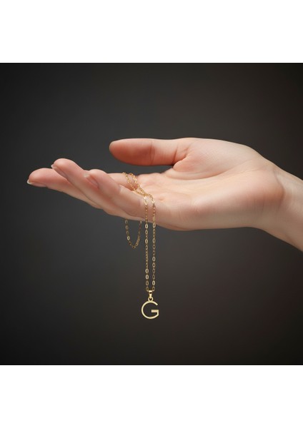 14 ayar altın kolye "G"harfi GM607 1 gr fiyatları