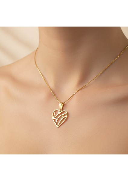 14 Ayar Altın Kolye Ucu Kalp GM1986 1 gr