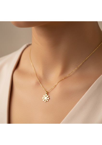 14 Ayar Altın Kolye Ucu Kar Tanesi GM250 0.5 gr