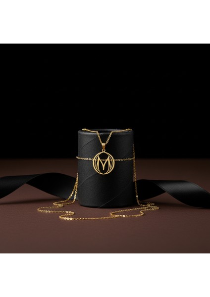 8 Ayar Altın Kolye Ucu Harf M GM2996 0.5 gr modelleri