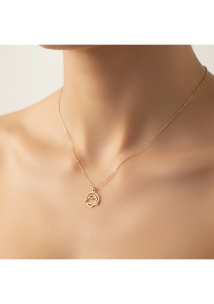 14 Ayar Altın Kolye Ucu bulut GM791 1 gr