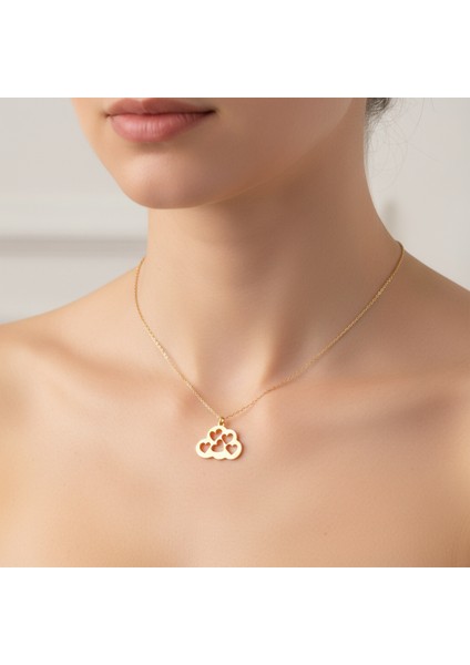 14 ayar altın kolye bulut GM543 1 gr