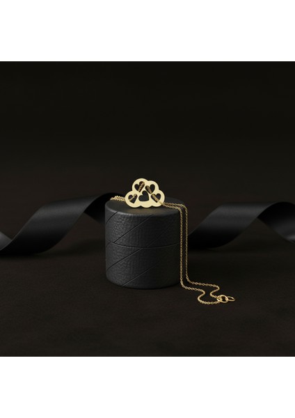 14 ayar altın kolye bulut GM543 1 gr modelleri