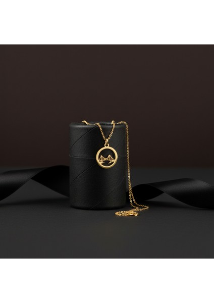 14 Ayar Altın Kolye Ucu Boğaz Köprüsü GM396 1 gr modelleri