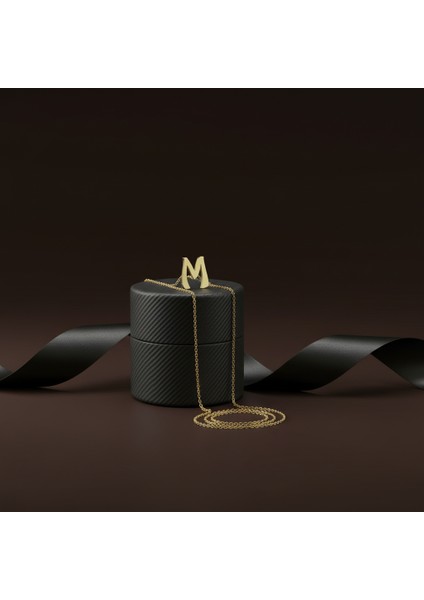 8 Ayar Altın Kolye Ucu Harf M GM3004 0.5 gr modelleri