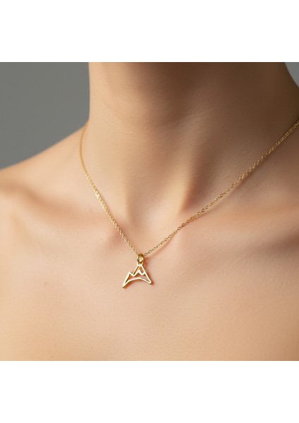 14 Ayar Altın Kolye Ucu dağ GM332 1 gr