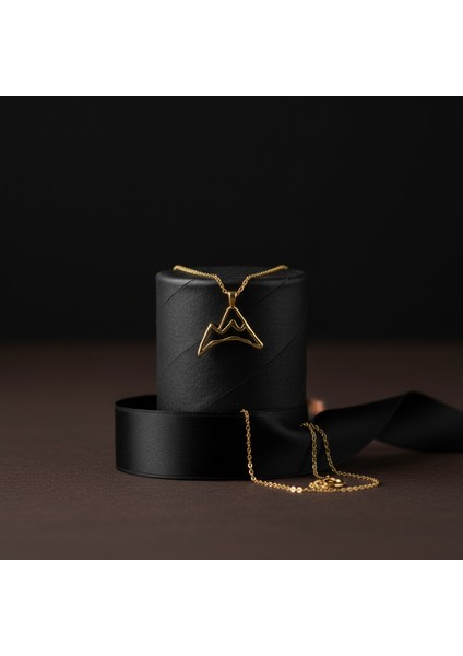 14 Ayar Altın Kolye Ucu dağ GM332 1 gr modelleri