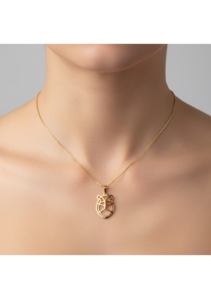 8 Ayar Altın Kolye Ucu Ayı GM1891 1 gr