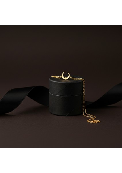 14 ayar altın kolye ay GM19 1 gr modelleri